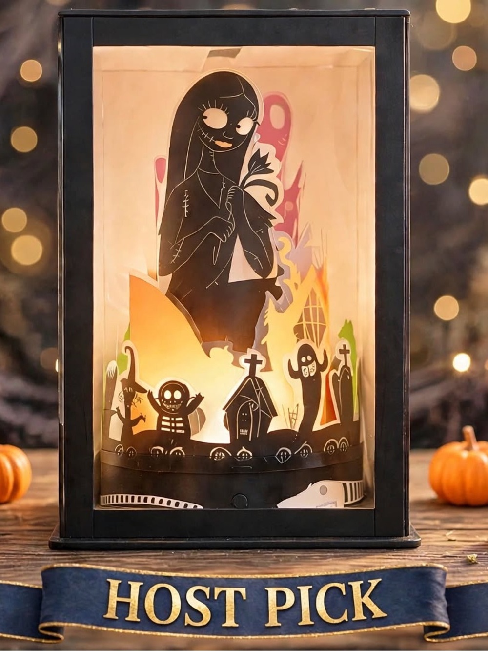 Disney Tim Burton's Nightmare Before Christmas Sally Silhouette Light Up Lantern